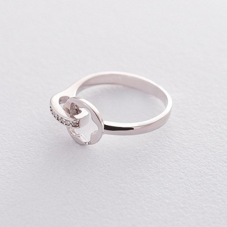 Серебряное кольцо с фианитами 112218 от ювелирного магазина Оникс - 1