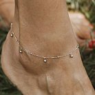 Золотой браслет "Шарики" на ногу б04809 от ювелирного магазина Оникс