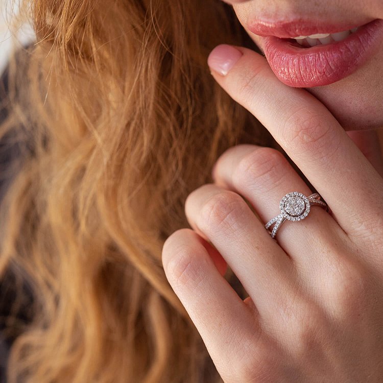 Золотое кольцо с бриллиантами stark346 от ювелирного магазина Оникс - 3