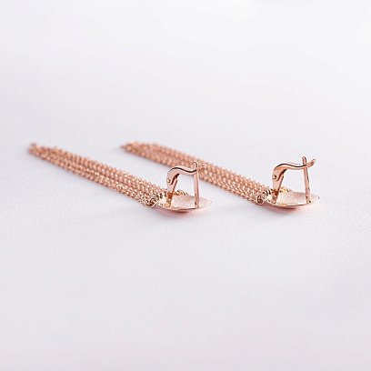 Золотые серьги "Изысканность" 480075 №3