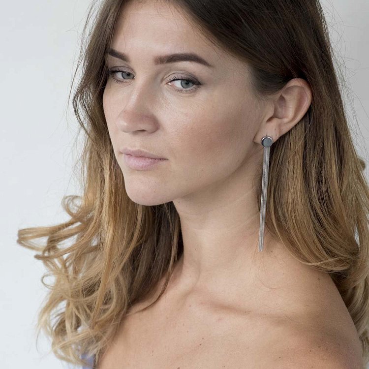 Жіночі срібні сережки 122041 від ювелірного магазину Онікс - 1