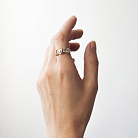 Каблучка "Rosie" з фіанітами (жовте золото) к08249 от ювелирного магазина Оникс - 3