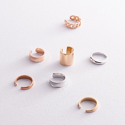 Сережка - каффа в жовтому золоті с07475 №9