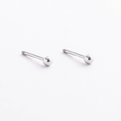 Серебряные серьги - пусеты "Шарики" mini 902-00909