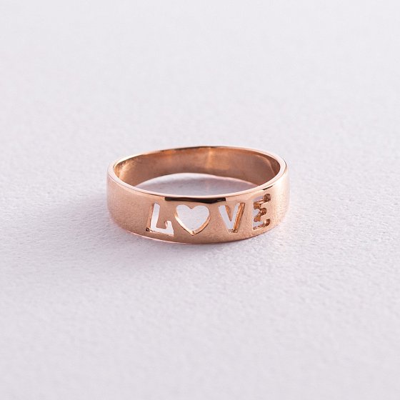 Золотое кольцо "Love" к04879