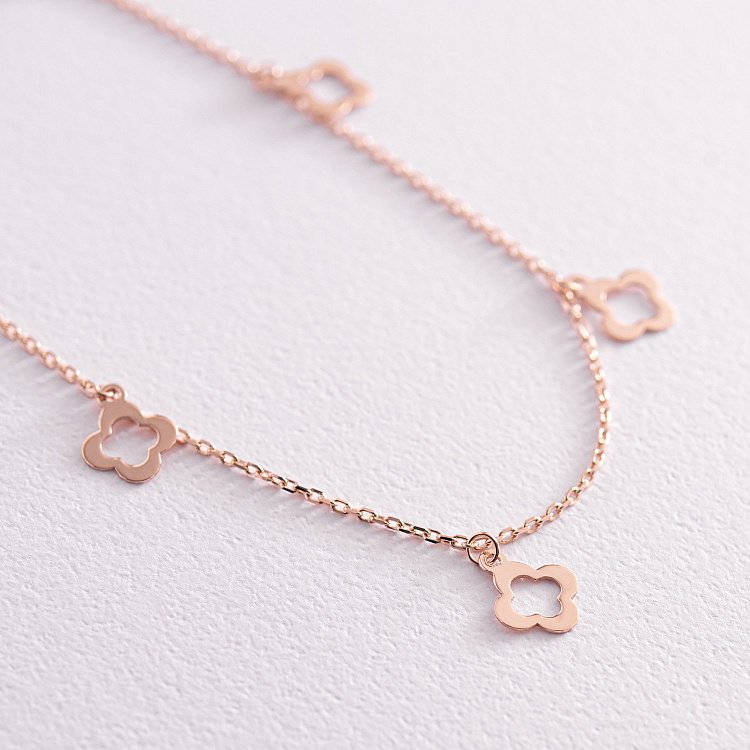 Браслет "Конюшина" у червоному золоті б04843 від ювелірного магазину Онікс - 4