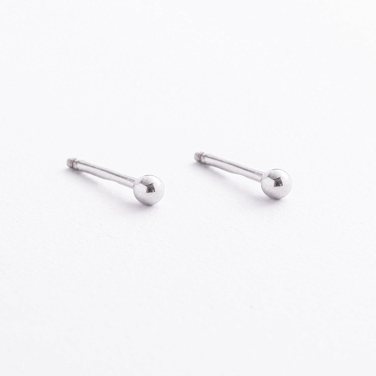 Серебряные серьги - пусеты "Шарики" mini 902-00909 от ювелирного магазина Оникс