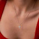 Хрестик з діамантами (біле золото) пб0338gm от ювелирного магазина Оникс - 1
