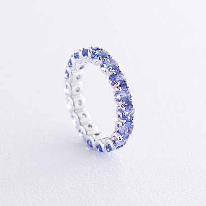 Золота каблучка з танзанітами кб0301gl №3