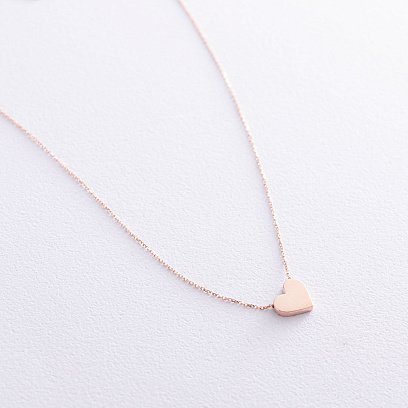 Кольє "Серце" в червоному золоті кол01710