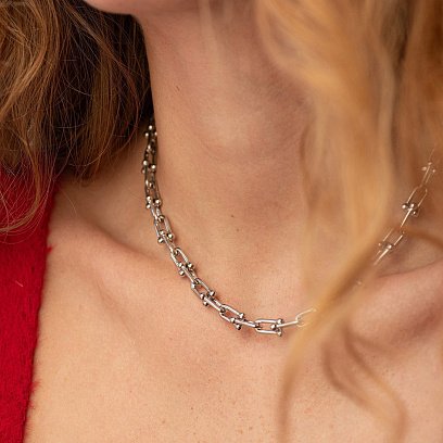 Срібне кольє "Фантазія" 181103 №8