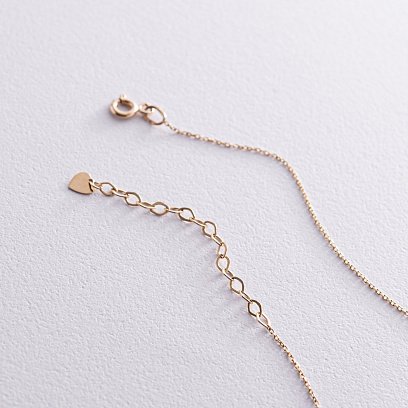 Кольє "Сердечко" у жовтому золоті кол01700с №8