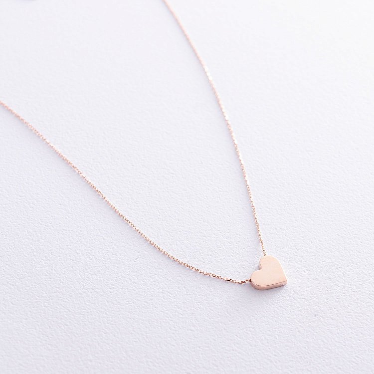 Кольє "Серце" в червоному золоті кол01710 від ювелірного магазину Онікс