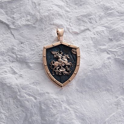 Золотий кулон "Георгій Переможець" п03808 №3