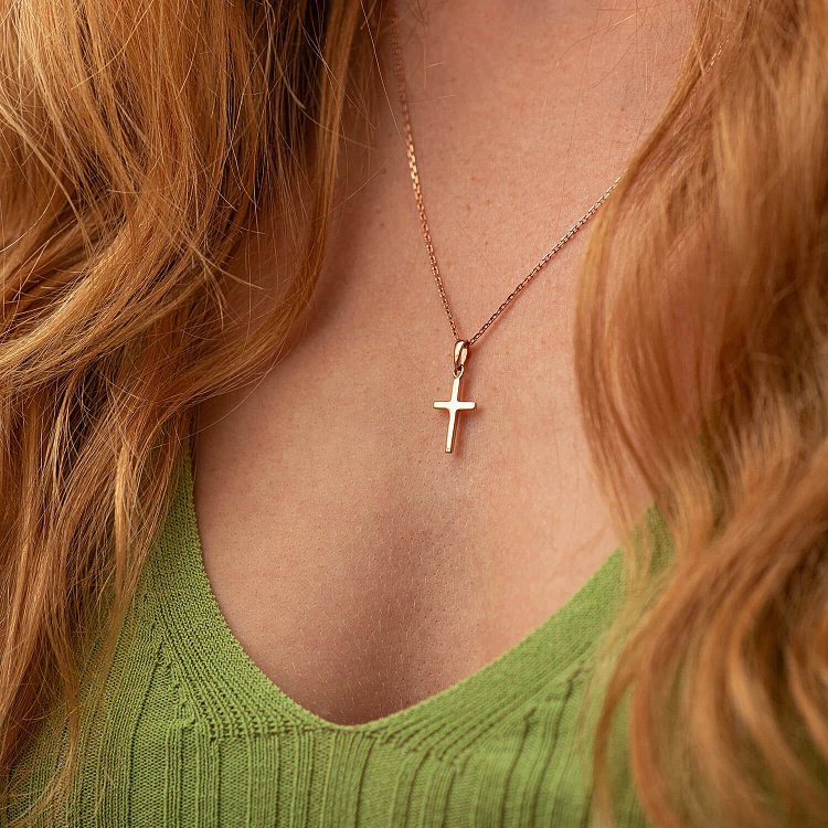 Золотий маленький хрестик п02971 від ювелірного магазину Онікс - 1