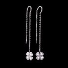 Срібні сережки з перламутром і фіанітами 121745 от ювелирного магазина Оникс - 2
