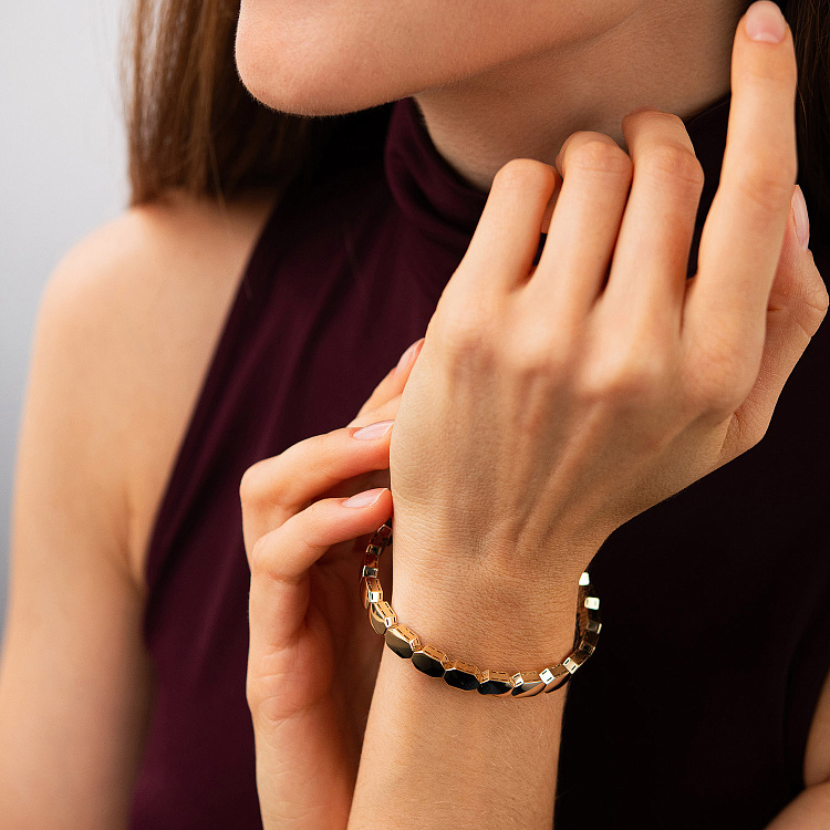 Браслет "Brianna" у жовтому золоті б05790 від ювелірного магазину Онікс - 1