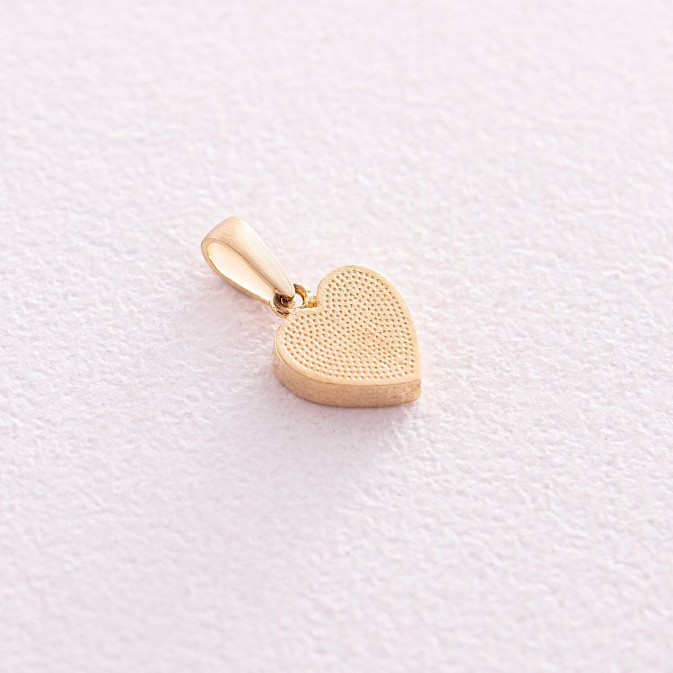 Кулон "С Украиной в сердце" в желтом золоте (голубая и желтая эмаль) п03734 от ювелирного магазина Оникс - 4