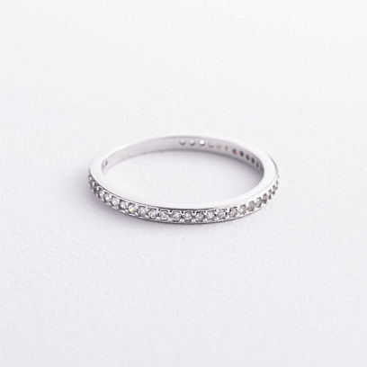 Серебряное кольцо с фианитами 1909/1р-CZ №2