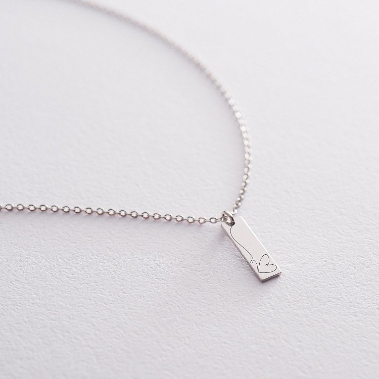 Срібне кольє для гравіювання "Символ" (одинарне) 18983 від ювелірного магазину Онікс - 7