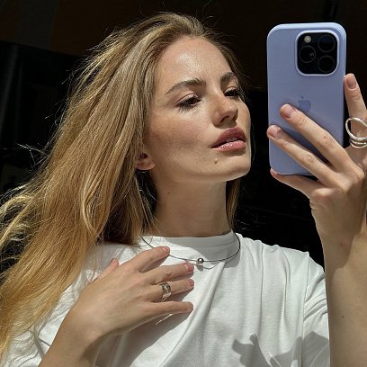 Срібне кольє з кулькою 1099 №7