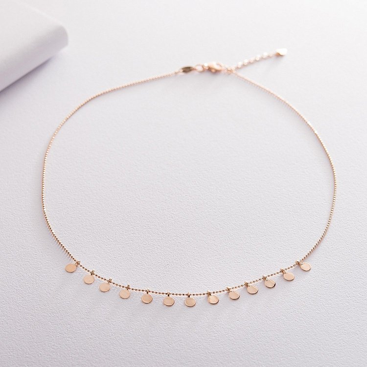 Кольє "Монетки" в червоному золоті кол01415 від ювелірного магазину Онікс - 3