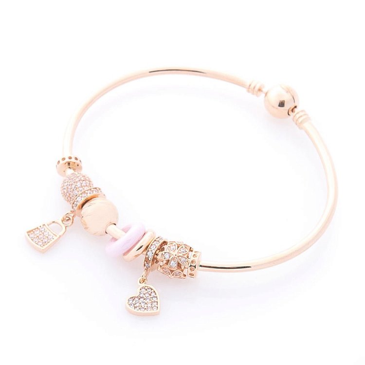 Золотий браслет (фіаніти, полімер) б03383 від ювелірного магазину Онікс