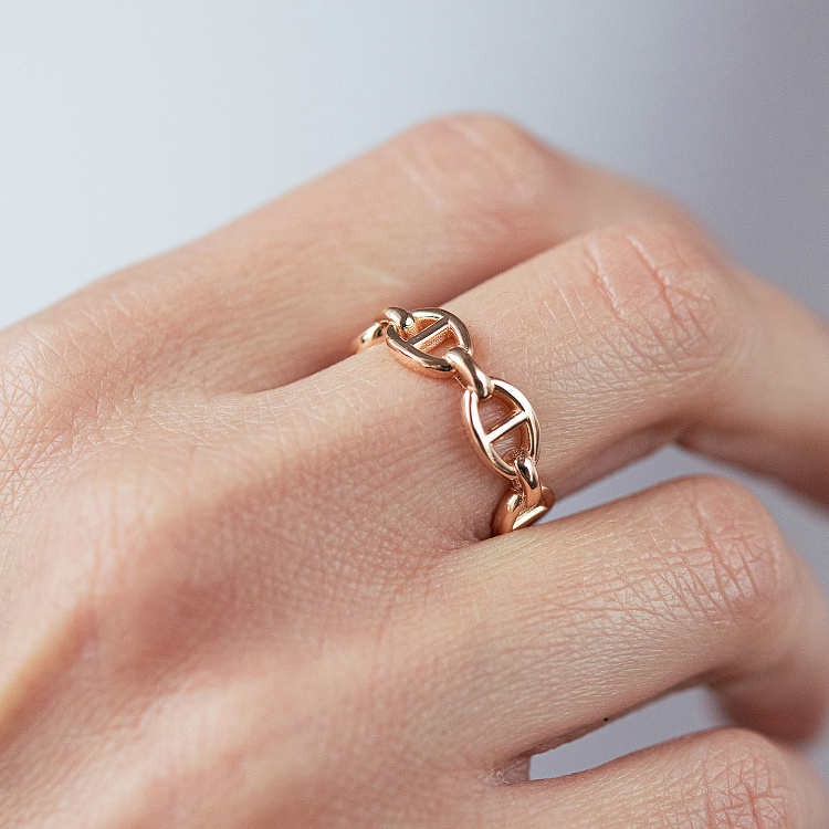 Каблучка "Helen" у червоному золоті к08390 від ювелірного магазину Онікс - 5