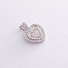 Золотий кулон "Серце" з діамантами п171 от ювелирного магазина Оникс