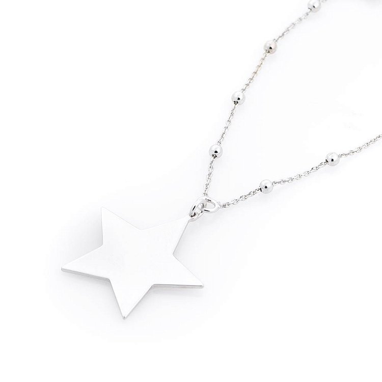 Серебряное колье "Звезда" 18612 от ювелирного магазина Оникс - 1