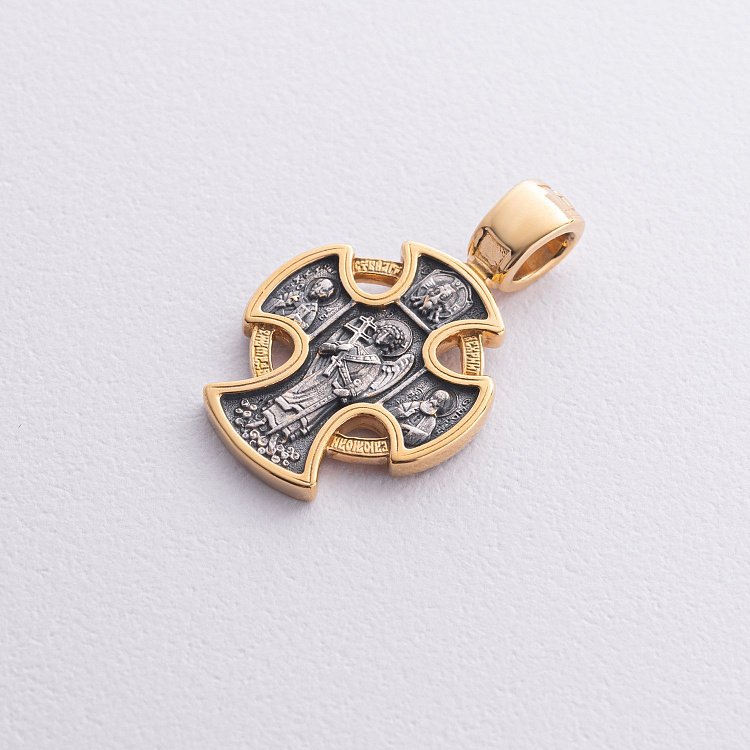 Православний хрест "Господь Вседержитель. Ангел Хранитель" 131679 від ювелірного магазину Онікс - 7