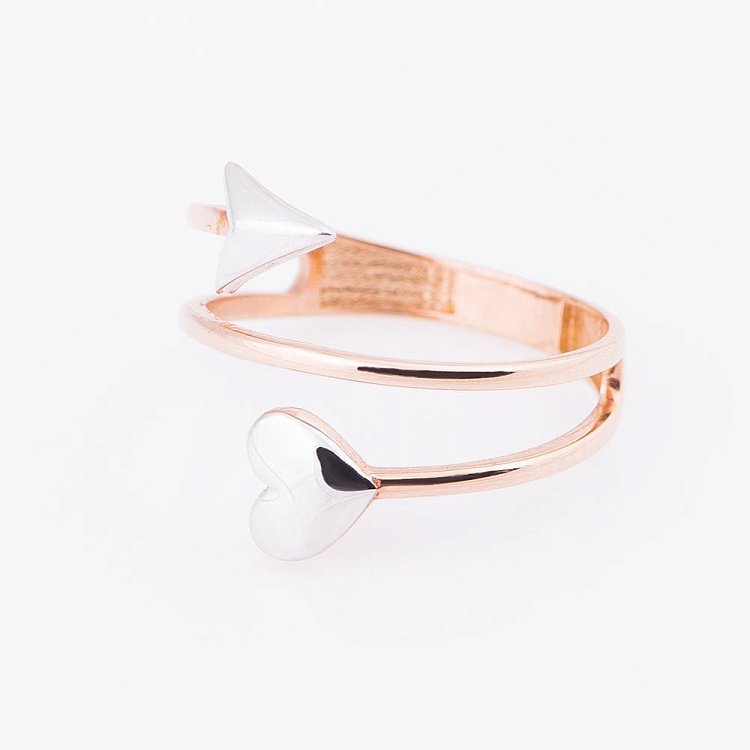 Золота каблучка "Серце і стріла" к05142 від ювелірного магазину Онікс - 1