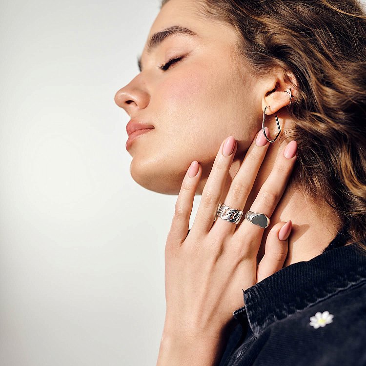 Срібна печатка "Сердечко" (можливе гравіювання) 112695 від ювелірного магазину Онікс - 16