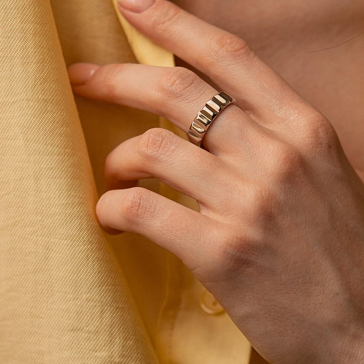 Каблучка "Frederika" у білому золоті к07519 від ювелірного магазину Онікс - 12