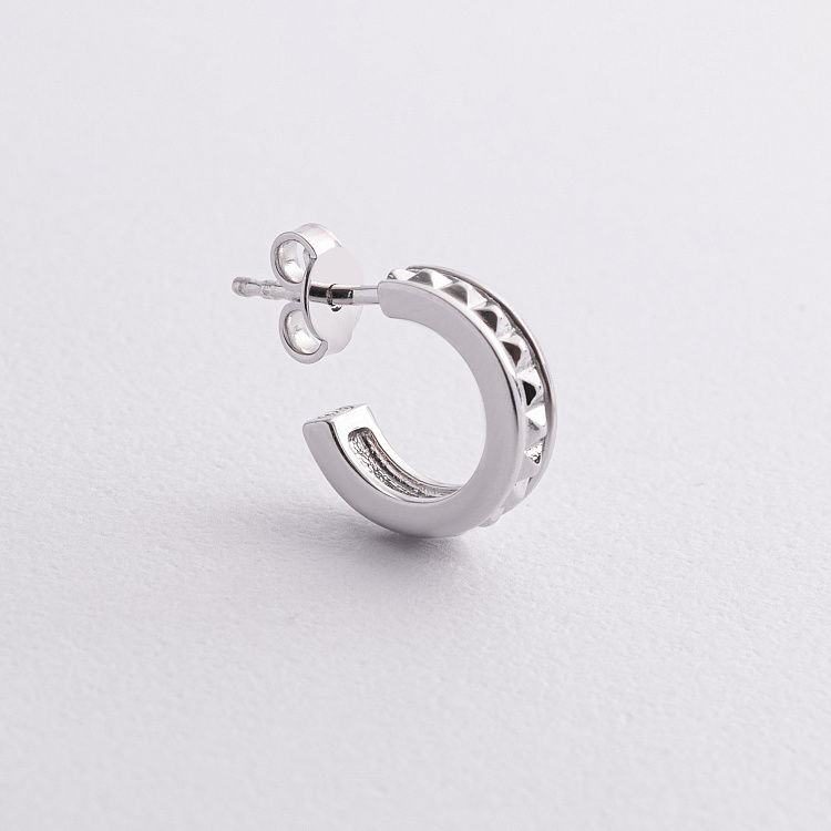 Мужская моносерьга в серебре Zancan ESO009 от ювелирного магазина Оникс - 3