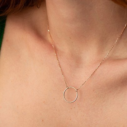 Колье "Круговорот" в красном золоте кол01733 №2