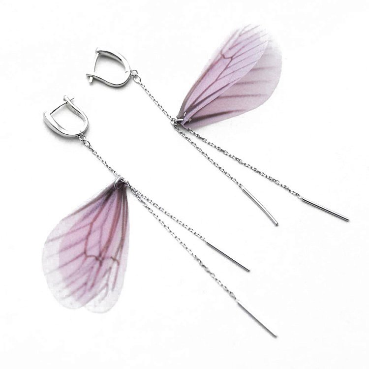 Срібні сережки "Крила" 122140 від ювелірного магазину Онікс - 1