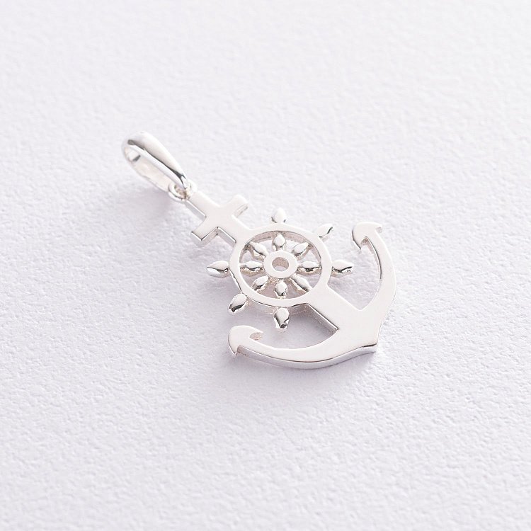 Срібний кулон Якір 132496 від ювелірного магазину Онікс