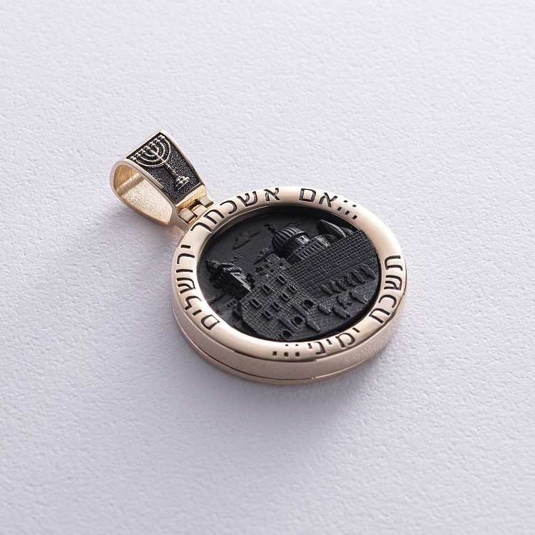 Золотой кулон "Звезда Давида" (эбеновое дерево) 1183ж от ювелирного магазина Оникс - 6