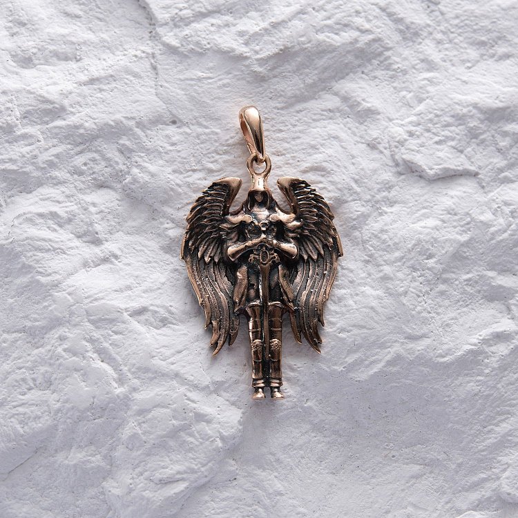 Золотая подвеска "Ангел Хранитель" п03819 от ювелирного магазина Оникс - 4