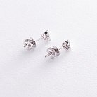 Золоті сережки-пусети "Трикутники" з діамантами сб0127sl от ювелирного магазина Оникс - 4