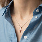 Золотой крестик (бриллиант) пб0183ri от ювелирного магазина Оникс - 3