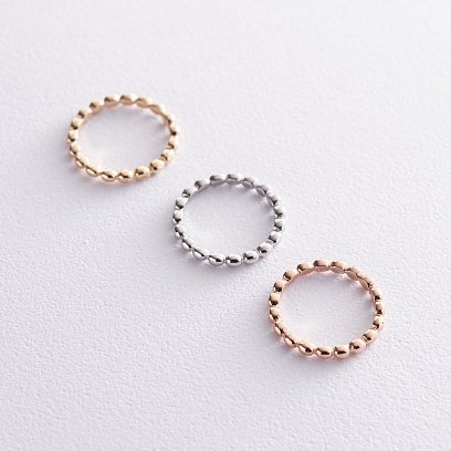 Кольцо "Шарики" в желтом золоте к07095ж №12