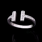 Эксклюзивное серебряное кольцо с фианитами 111728 от ювелирного магазина Оникс - 5