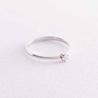 Заручальна золота каблучка з діамантом 227721121 №5