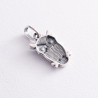 Серебряная подвеска "Сова" (чернение) 131963 №3