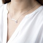 Серебряное колье с фианитами 18361 от ювелирного магазина Оникс
