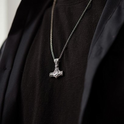 Серебряная подвеска "Молот Тора" 132753 №6