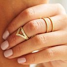Золотое женское кольцо на две фаланги к03288 от ювелирного магазина Оникс