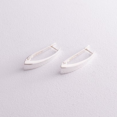 Срібні сережки 121788 №5